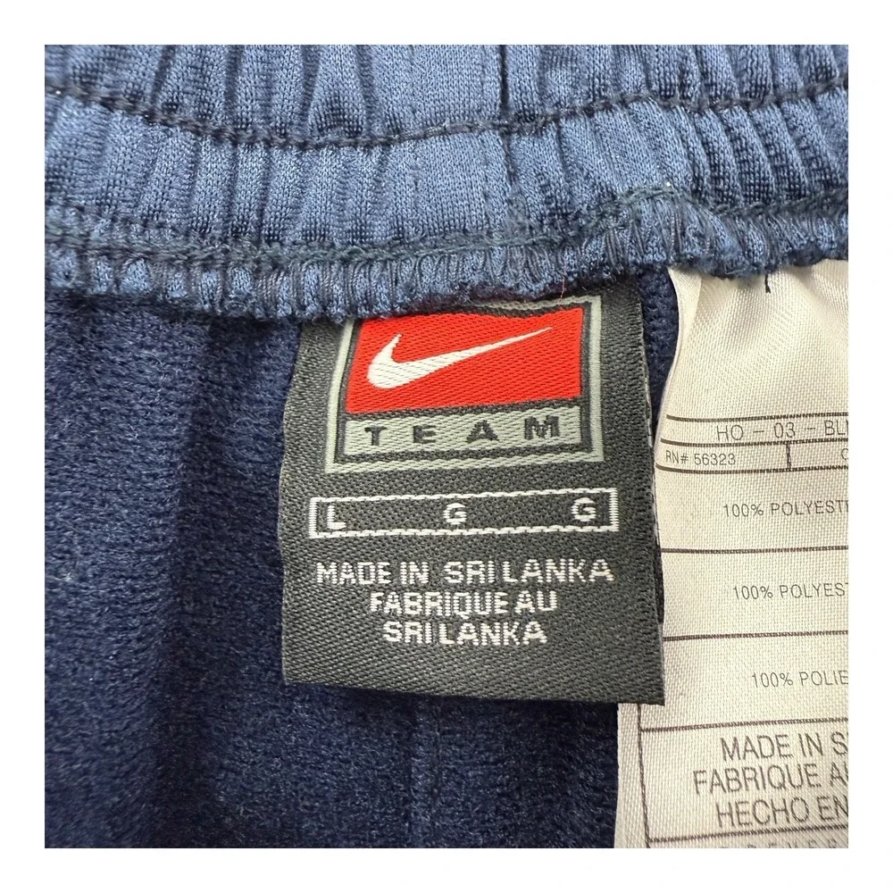Nike Team Vintage‎ Blue Yellow Tear Away Snap Warm Up Pants Large Michigan NCAA